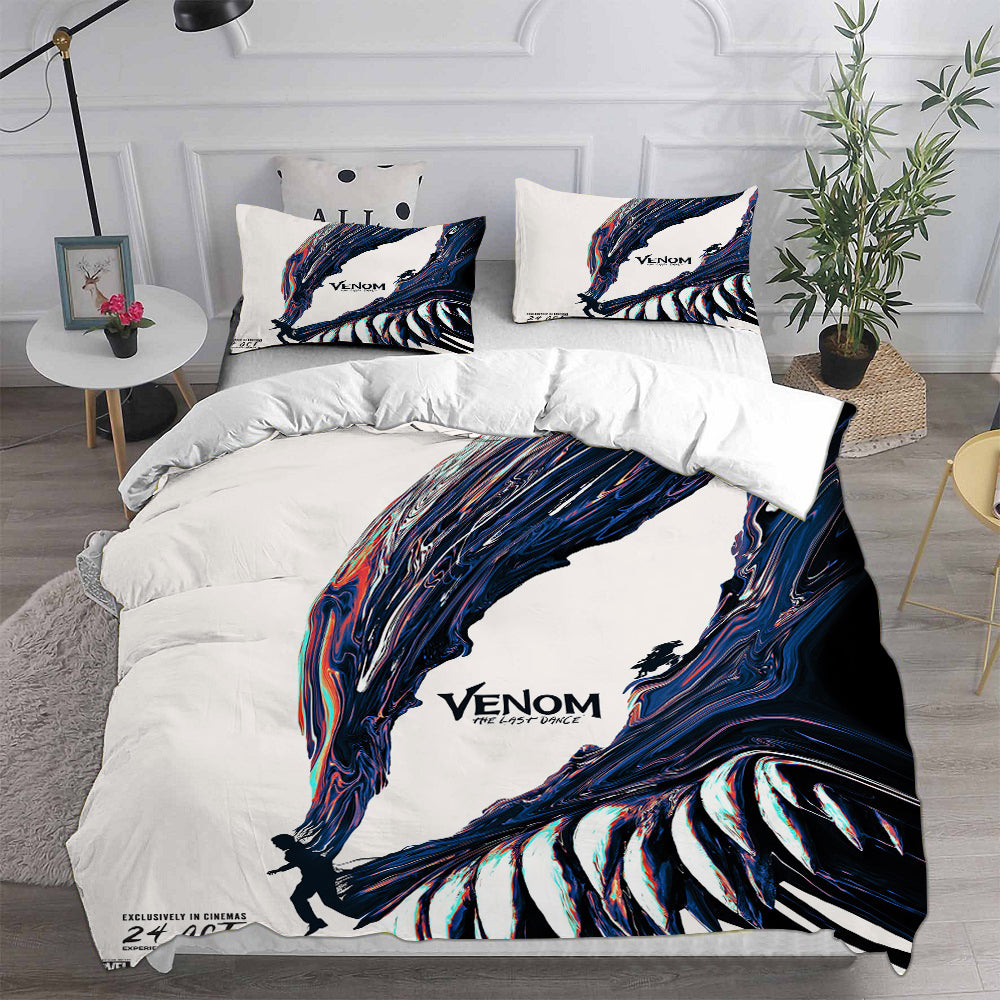 Venom The Last Dance Cosplay Bedding Set Duvet Cover Pillowcases Halloween Home Decor