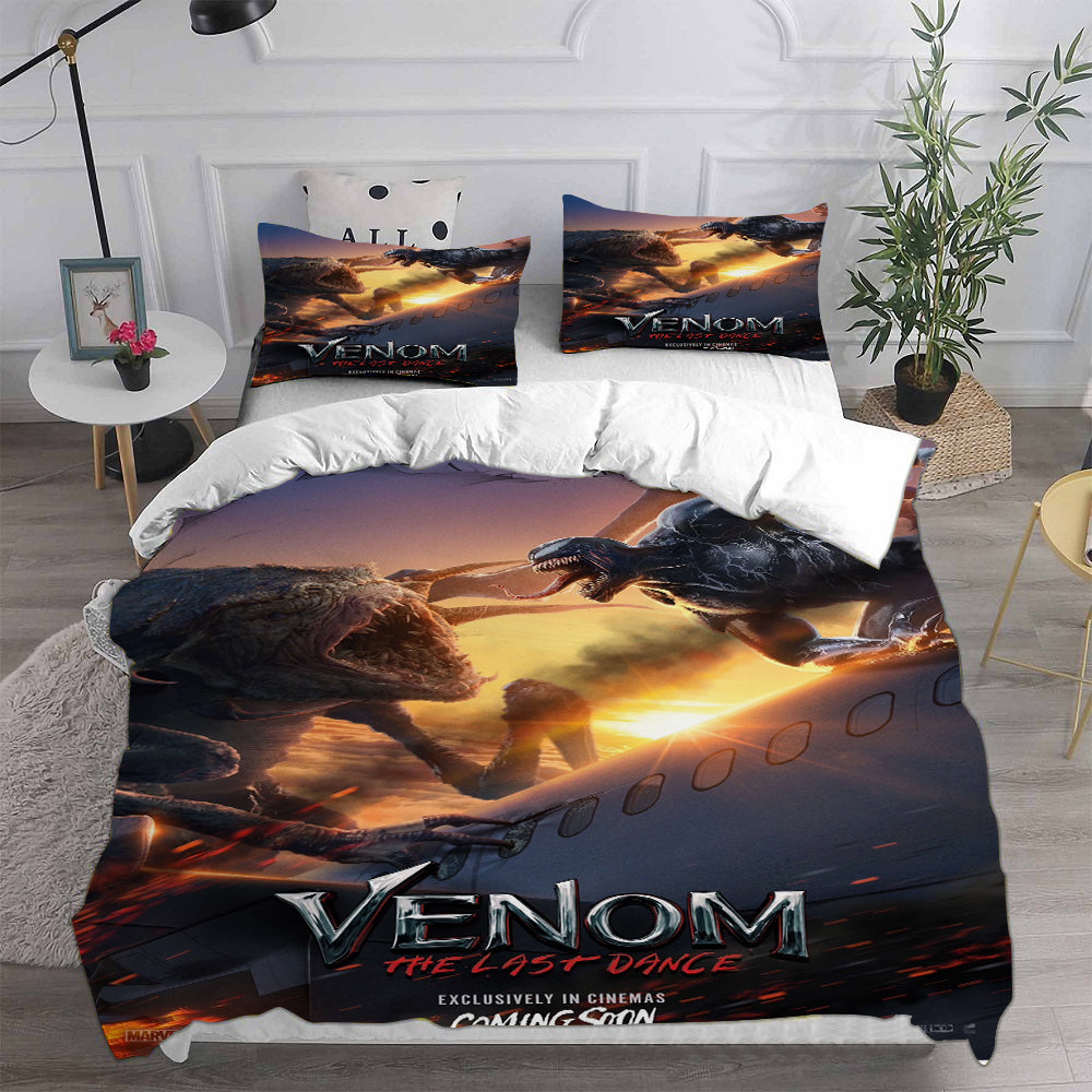 Venom The Last Dance Cosplay Bedding Set Duvet Cover Pillowcases Halloween Home Decor