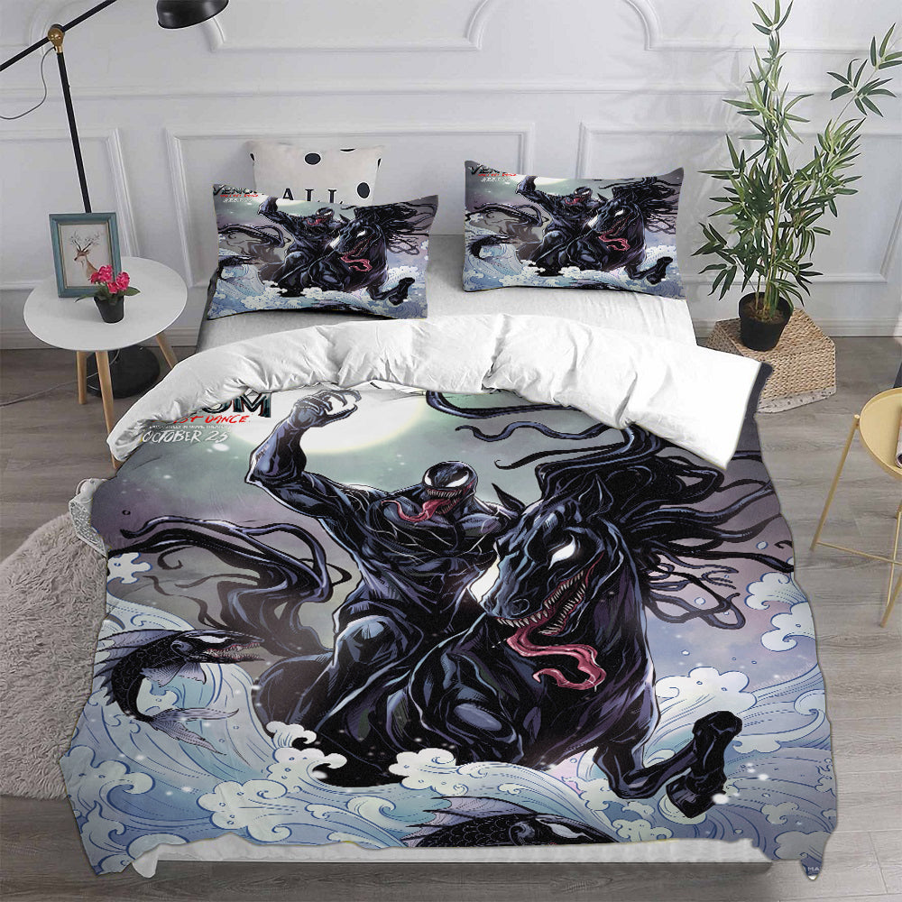 Venom The Last Dance Cosplay Bedding Set Duvet Cover Pillowcases Halloween Home Decor