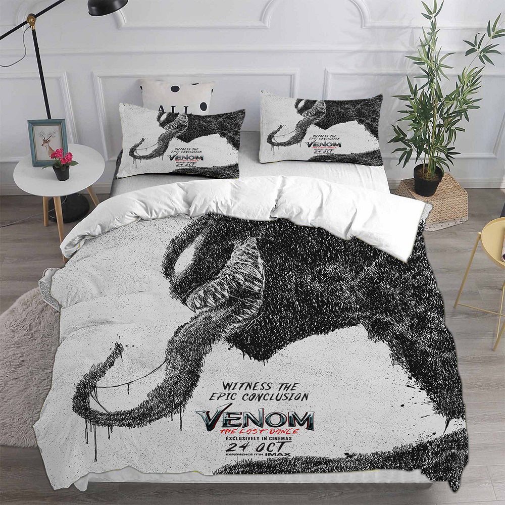 Venom The Last Dance Cosplay Bedding Set Duvet Cover Pillowcases Halloween Home Decor