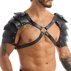 Viking Warrior Shoulder Armor Medieval Gladiator Harness Renaissance Buckle Shields Cosplay Halloween Party