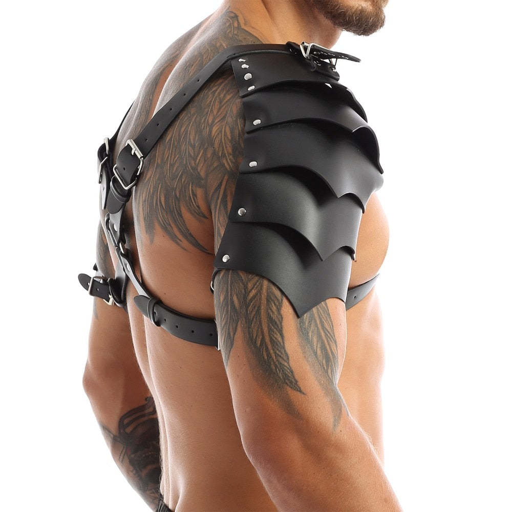 Viking Warrior Shoulder Armor Medieval Gladiator Harness Renaissance Buckle Shields Cosplay Halloween Party