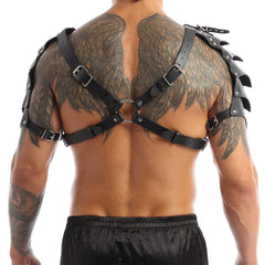 Viking Warrior Shoulder Armor Medieval Gladiator Harness Renaissance Buckle Shields Cosplay Halloween Party