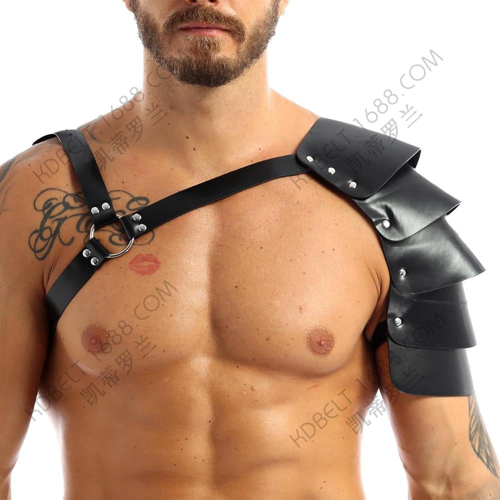 Viking Warrior Shoulder Armor Medieval Gladiator Harness Renaissance Buckle Shields Cosplay Halloween Party
