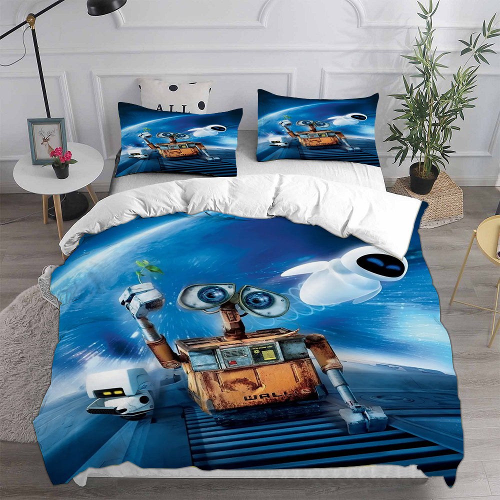 WALL·E  Cosplay Bedding Set Duvet Cover Pillowcases Halloween Home Decor