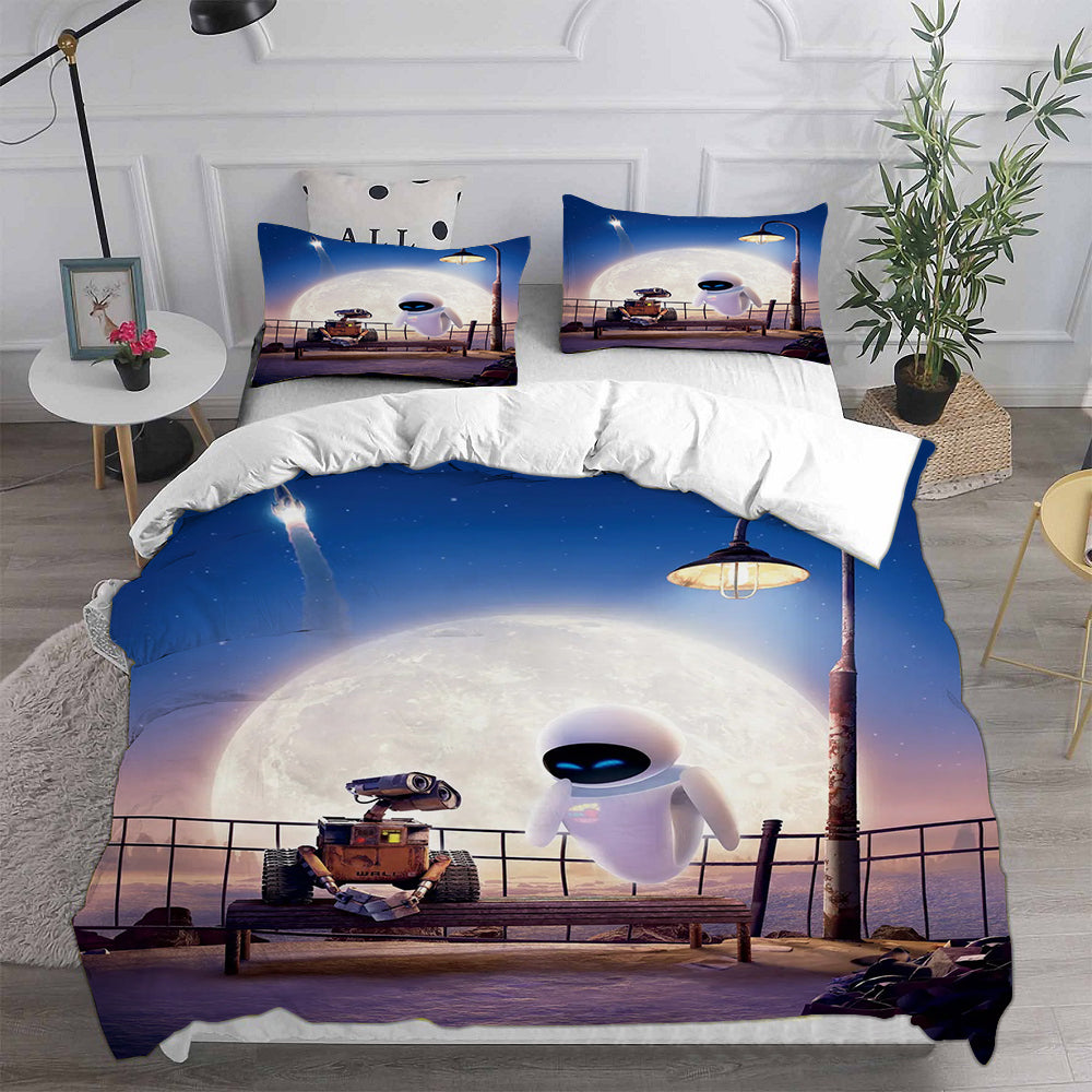 WALL·E  Cosplay Bedding Set Duvet Cover Pillowcases Halloween Home Decor