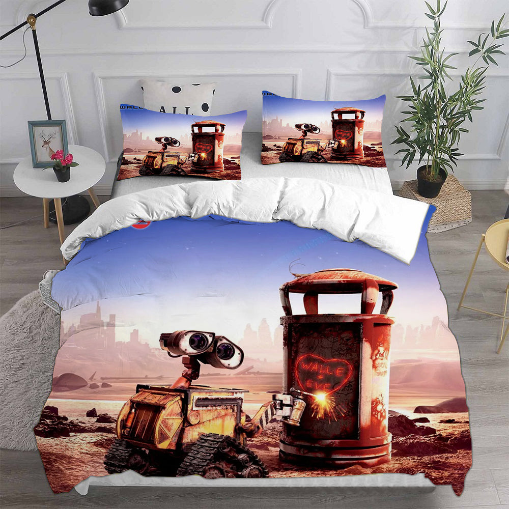 WALL·E  Cosplay Bedding Set Duvet Cover Pillowcases Halloween Home Decor