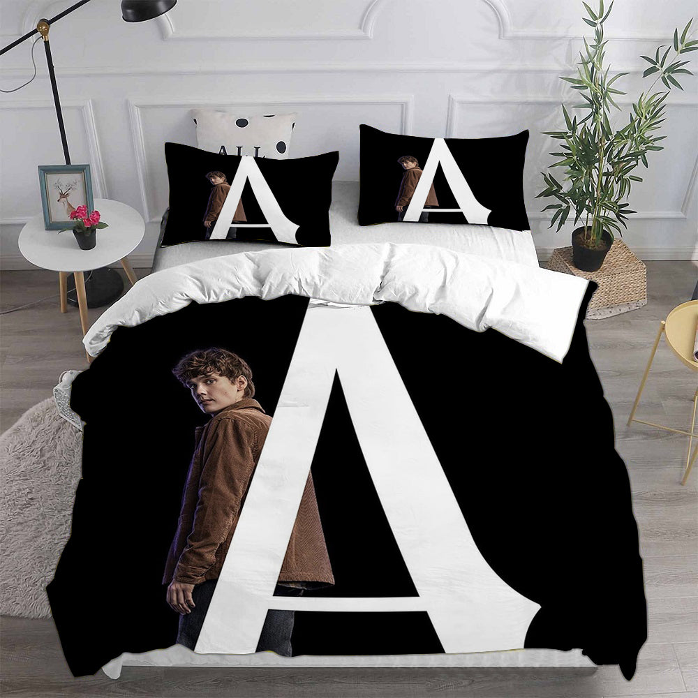 Wednesday Addams Cosplay Bedding Set Duvet Cover Pillowcases Halloween Home Decor