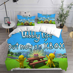 Wobbly Life Cosplay Bedding Set Duvet Cover Pillowcases Halloween Home Decor