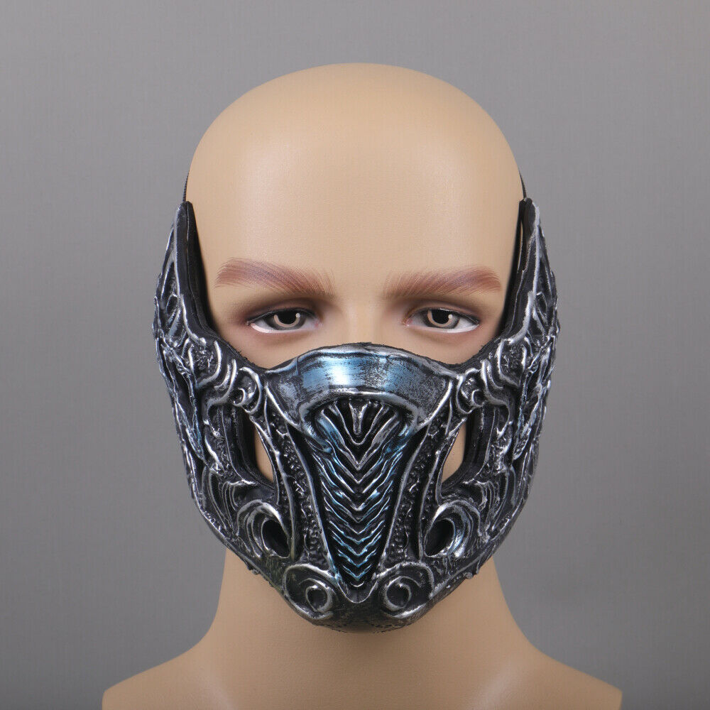 Mortal Kombat Cosplay Sub-Zero Mask Dress Up Props Adult Face Mask PVC