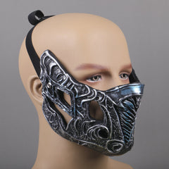 Mortal Kombat Cosplay Sub-Zero Mask Dress Up Props Adult Face Mask PVC