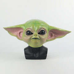 Star Wars Cosplay The Mandalorian Baby Yoda Mask Fancy Dress Helmet Props Latex