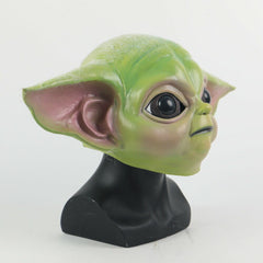 Star Wars Cosplay The Mandalorian Baby Yoda Mask Fancy Dress Helmet Props Latex