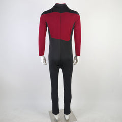 The Next Generation Picard Red Uniforms Jumpsuit Gold Blue Starfleet Costumes