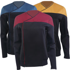 Star Trek  Picard 3 Command Red Uniforms Cosplay Starfleet Female Gold Blue Top Shirts