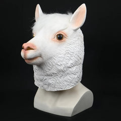 Animal Alpaca  Full Head Mask Halloween Cosplay Prop