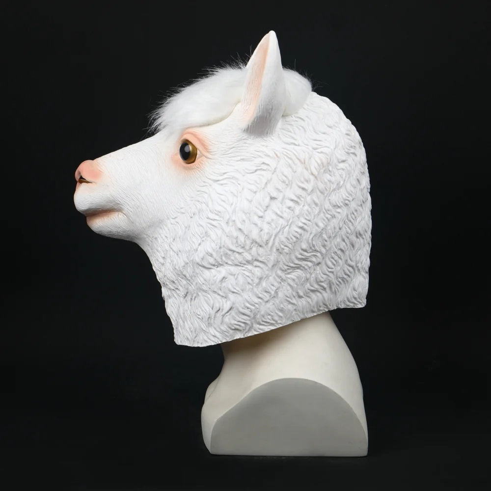 Animal Alpaca  Full Head Mask Halloween Cosplay Prop