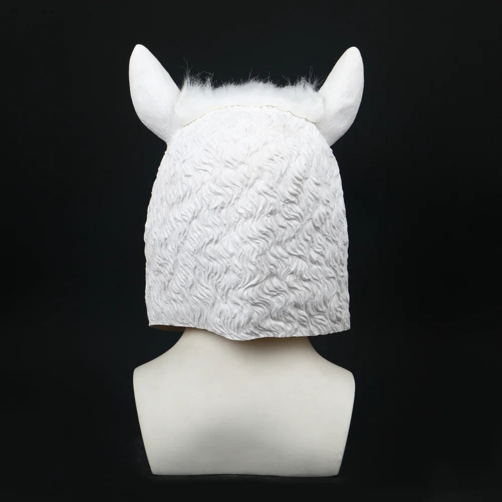 Animal Alpaca  Full Head Mask Halloween Cosplay Prop